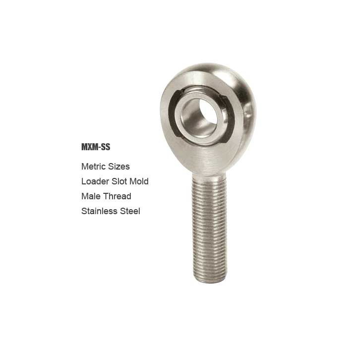 Metric MXM-SS Stainless Steel Male Rod End