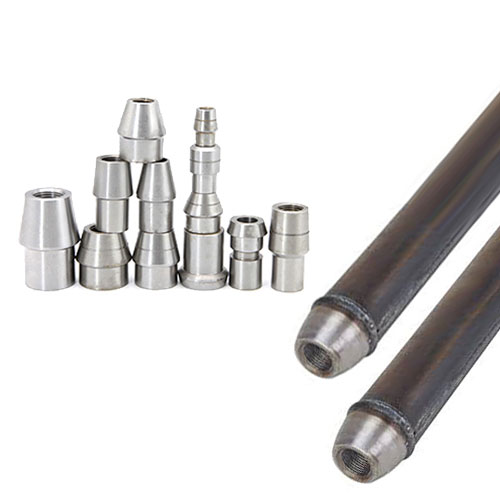 Weld-in tube adapters for rod ends and threaded linkage tubes
