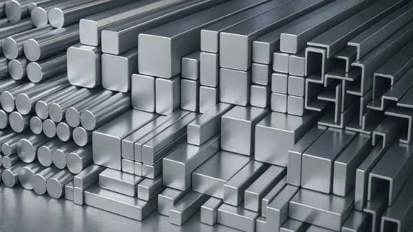Stacked metal bars for rod end and joint machining