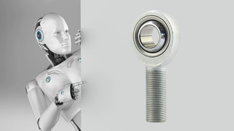 Humanoid robot and rod end