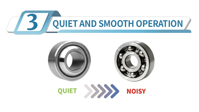 plain bearing vs ball bearing quiet and smooth operation comparison
