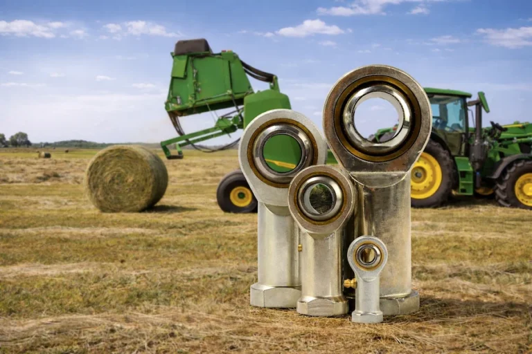 Rod end applications in agricultural baler