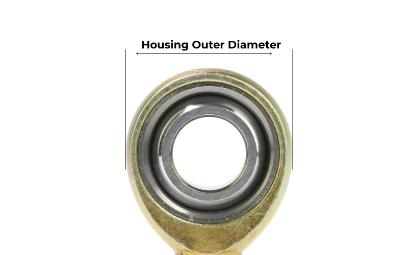Heim joint housing outer diameter