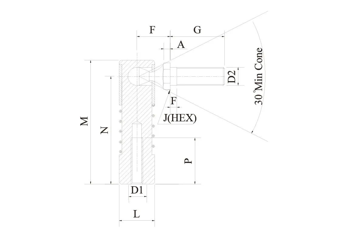 QI 系列快拆式 Ball Joint 技术图纸