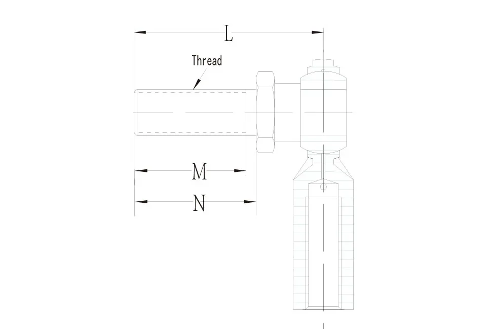 Rod End Stud 螺柱技术图纸